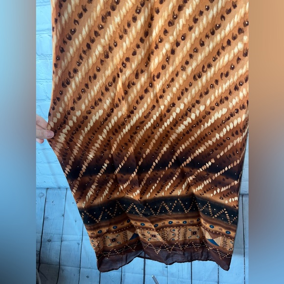 Coldwater Creek orange & brown cheetah print dress size S - Picture 7 of 10